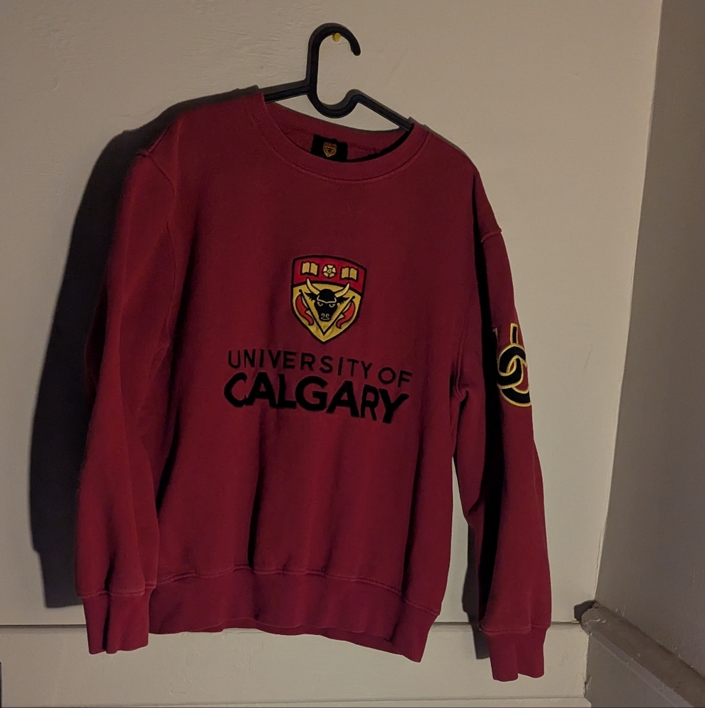 University of Calgary Maroon Sweater